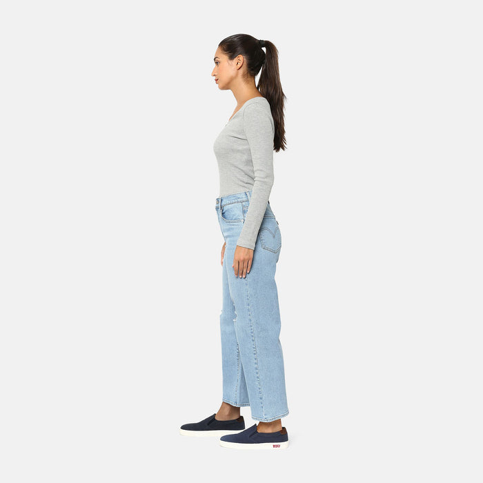 Levi Strauss Women's High Rise Wide Leg Ankle Jeans