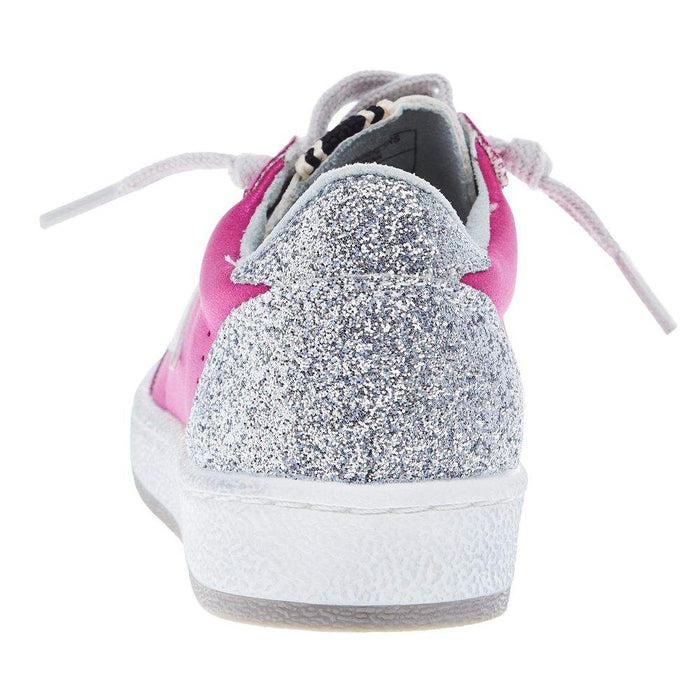 Rhinestone Sneakers - Neon Pink