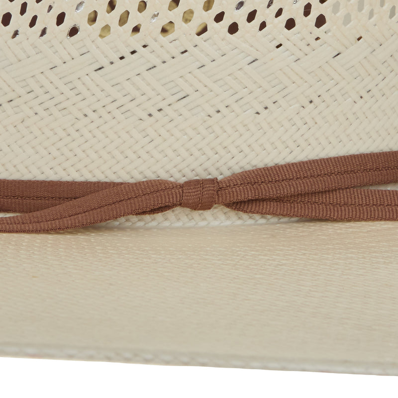 Nrs Hats 30X 5in Brim 2 Cord Tan Band Open Crown Straw Hat