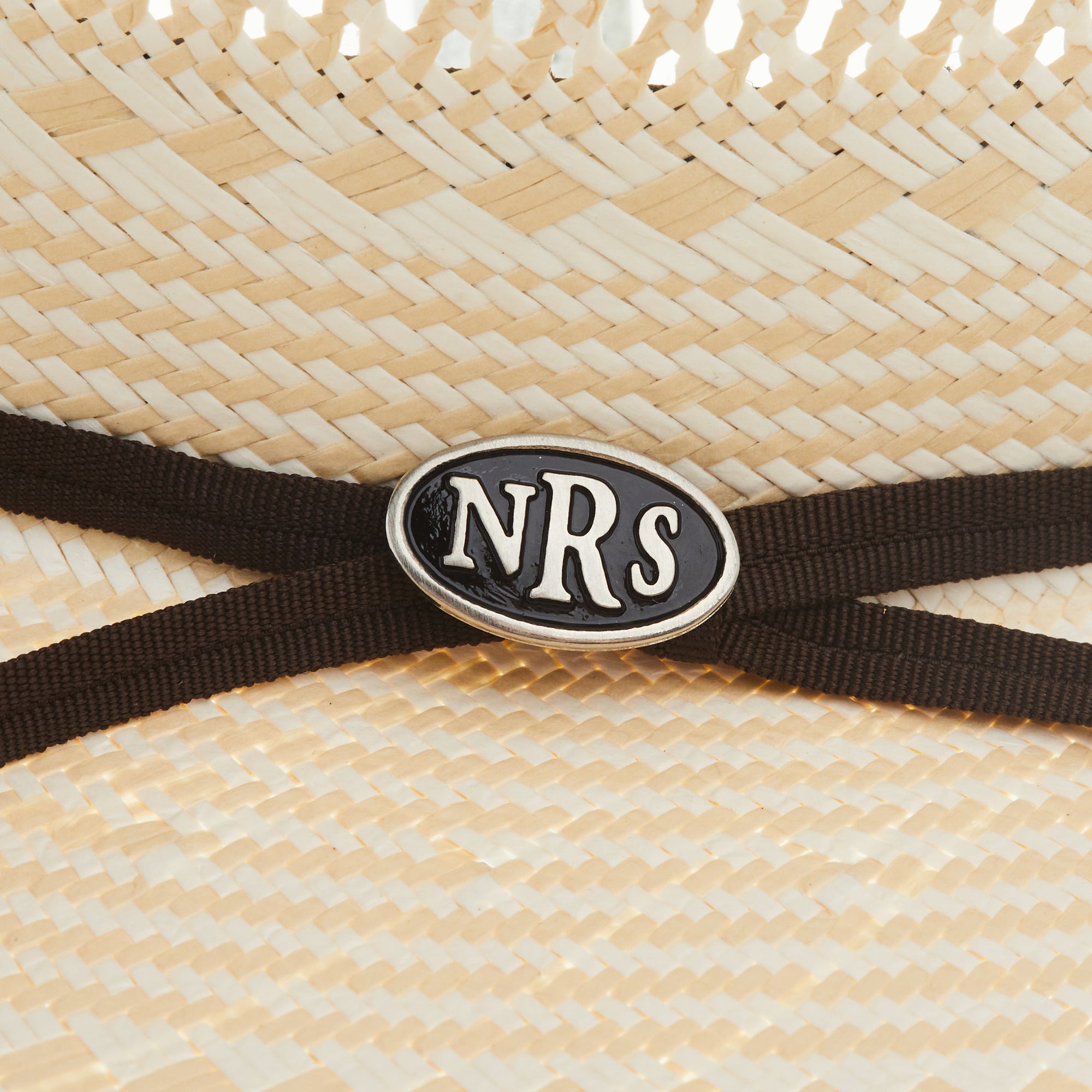 NRS 20X Two Tone Double Row Vent 4 1/2 Inch Brim Open Crown Straw Cowb
