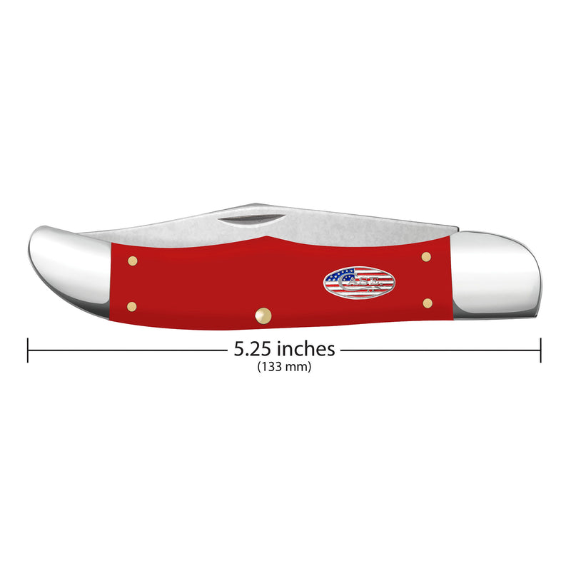 Case XX Folding Hunter American Workman Smooth Red Synthetic CS Pocket Knife CA73928