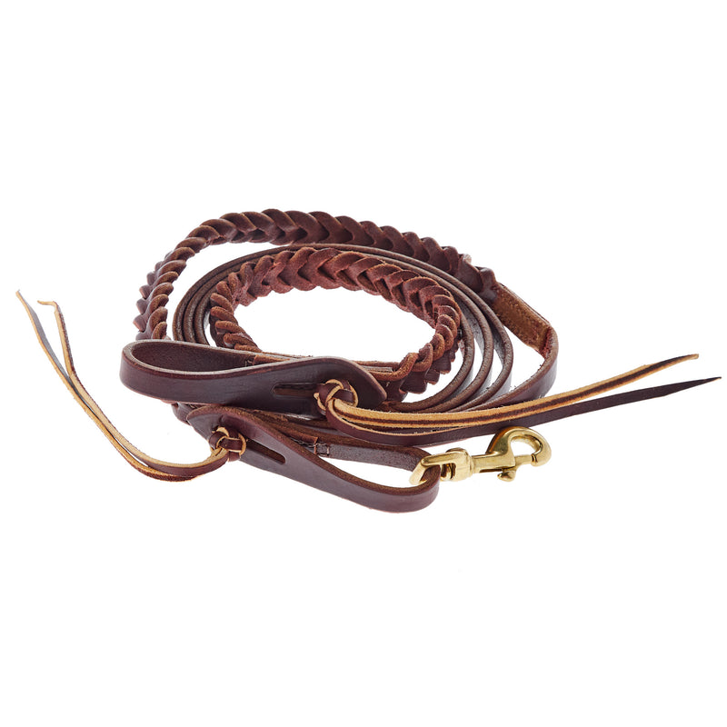 Professionals Choice Burgundy Latigo Bleeding Heart Roping Reins