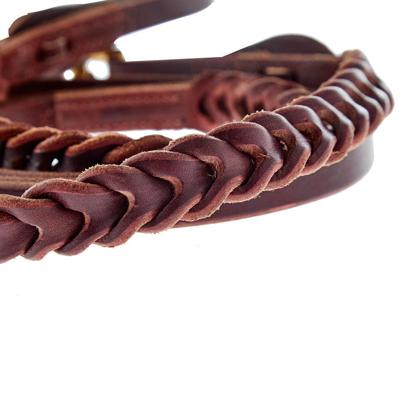 Professionals Choice Burgundy Latigo Bleeding Heart Roping Reins