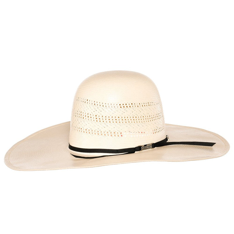 American Hats Co Triple Fancy Vented Ivory 5in. Brim Straw Hat
