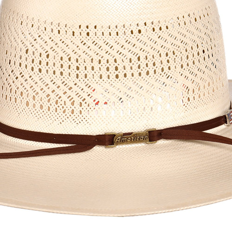 American Hats Ivory Triple Vent 4 1/4in. Brim Straw Cowboy Hat