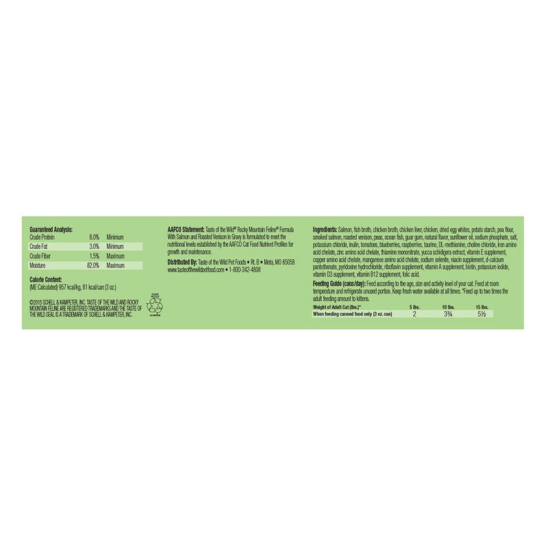 Taste Of The Wild Rocky Mnt Cat 3.3oz