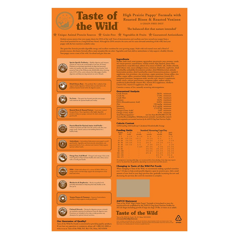 Taste Of The Wild High Prairie Puppy 28lb