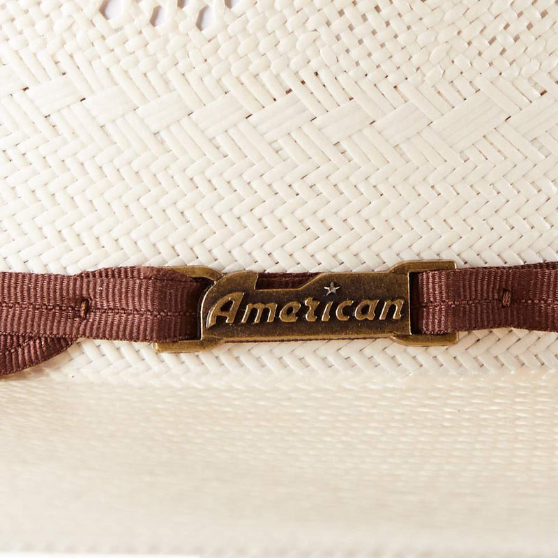 American Hats AHC 7420 2 Cord Chocolate Band 4 1/2in. Brim Open Crown Straw Cowboy Hat