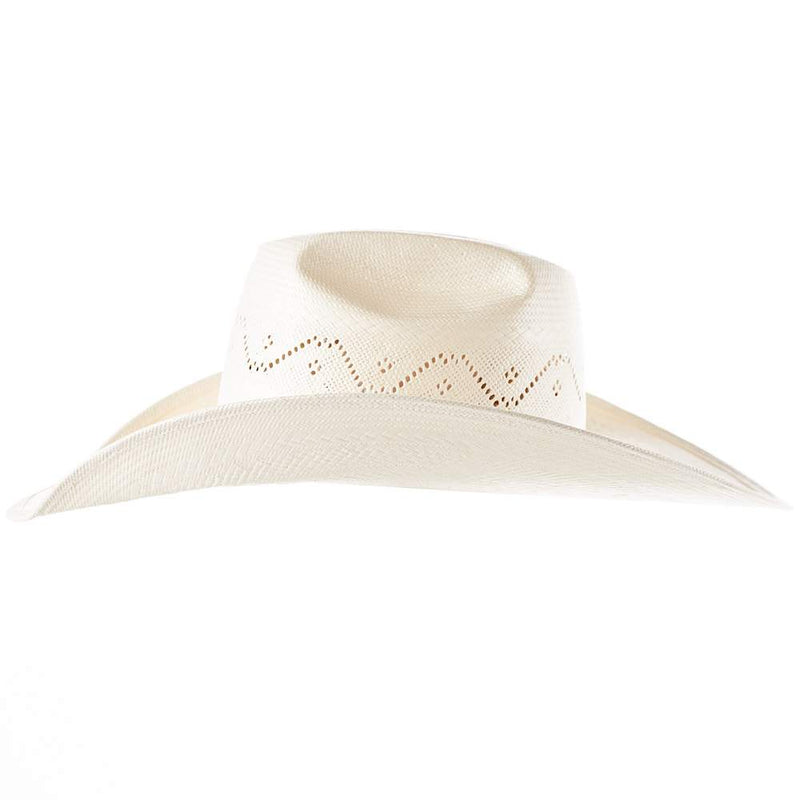 American Hats AHC 7420 2 Cord Chocolate Band 4 1/2in. Brim Open Crown Straw Cowboy Hat