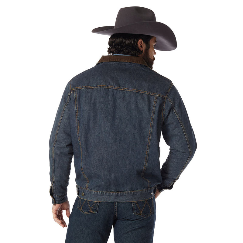 Wrangler Men's Lined Rustic Blue Denim Jacket