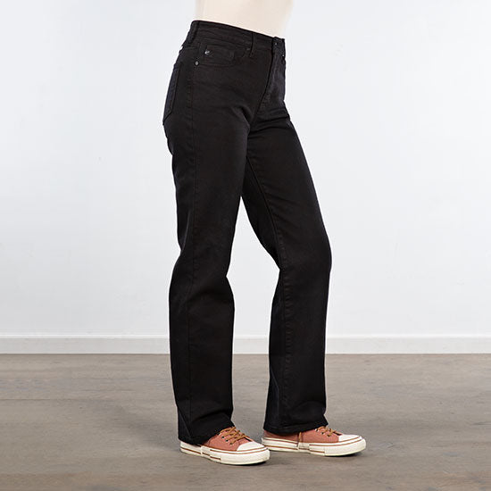 Kancan High Rise Black Straight Jeans
