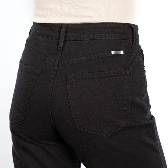 Kancan High Rise Black Straight Jeans