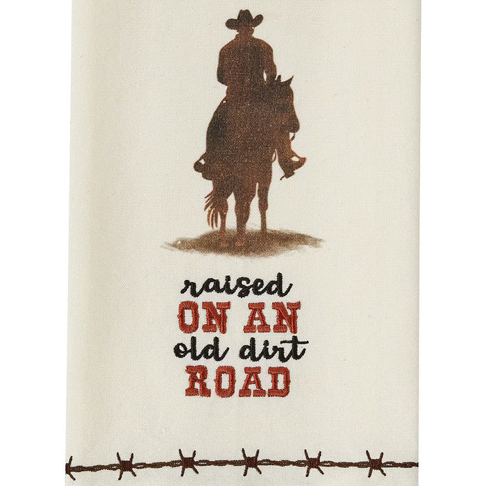 Park Designs Raised on an Old Dirt Road Embroidered Kitchen Towel