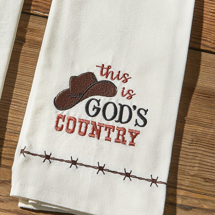 Park Designs This is God's Country Embroidered Kitchen Towel