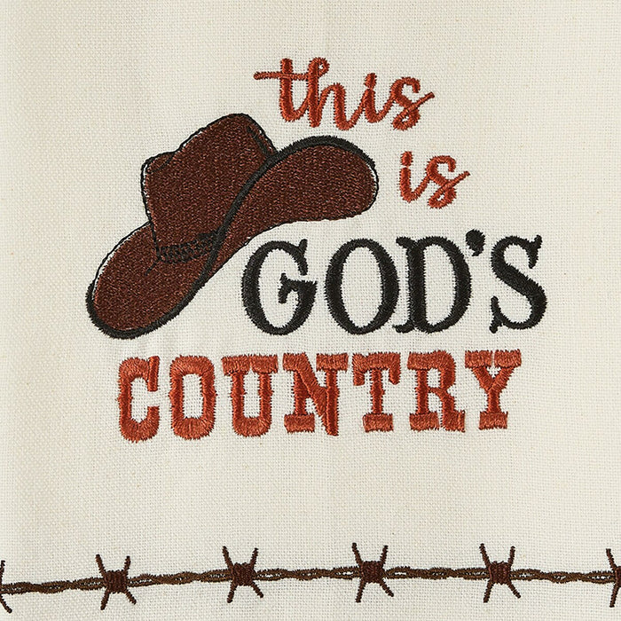 Park Designs This is God's Country Embroidered Kitchen Towel