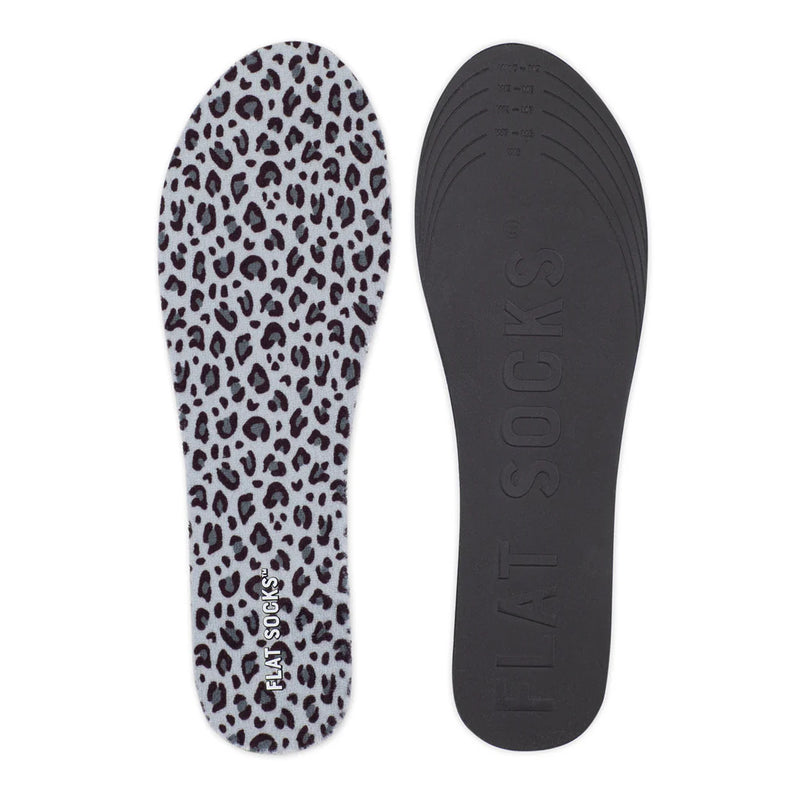 Flat Socks Snow Leopard Terry Flat Sock