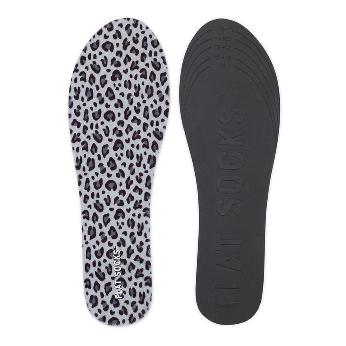 Flat Socks Snow Leopard Terry Flat Sock