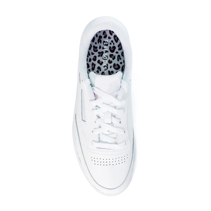 Flat Socks Snow Leopard Terry Flat Sock