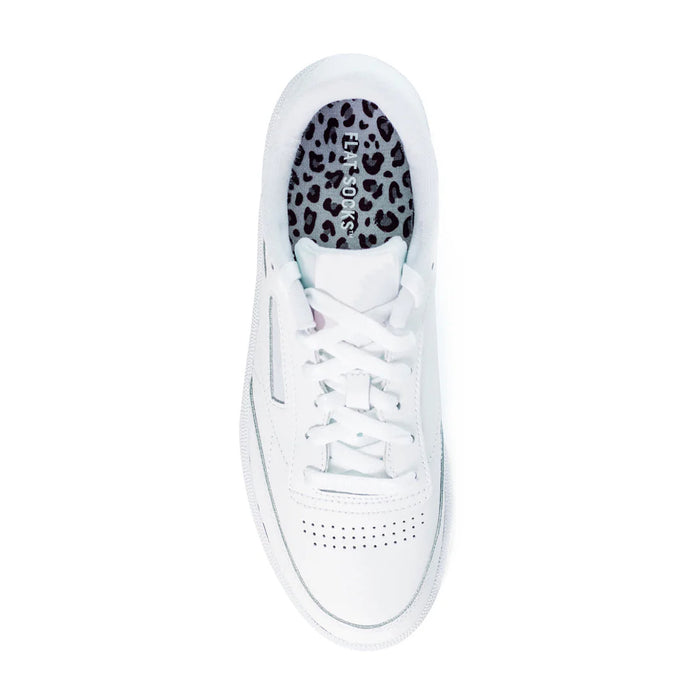 Flat Socks Snow Leopard Terry Flat Sock