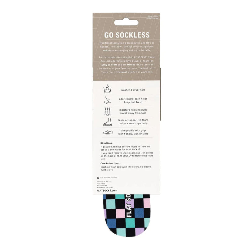 Flat Socks Coral Checks MicroPlush Flat Sock