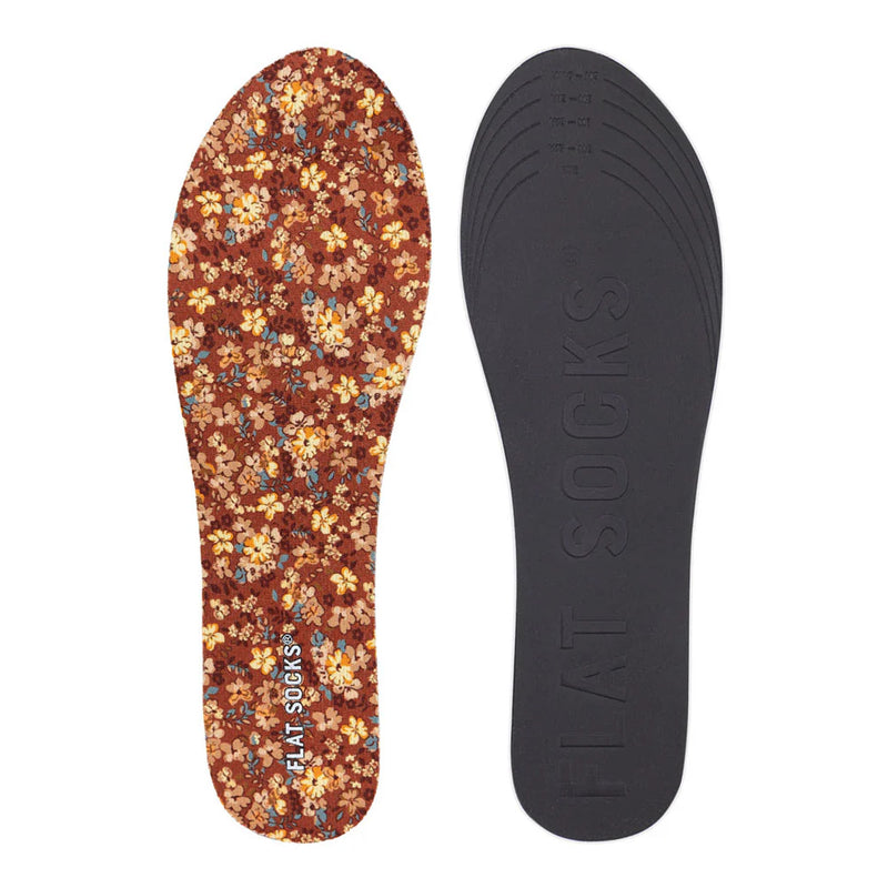 Flat Socks Red Thatcher Floral Mesh Flat Sock SMALL