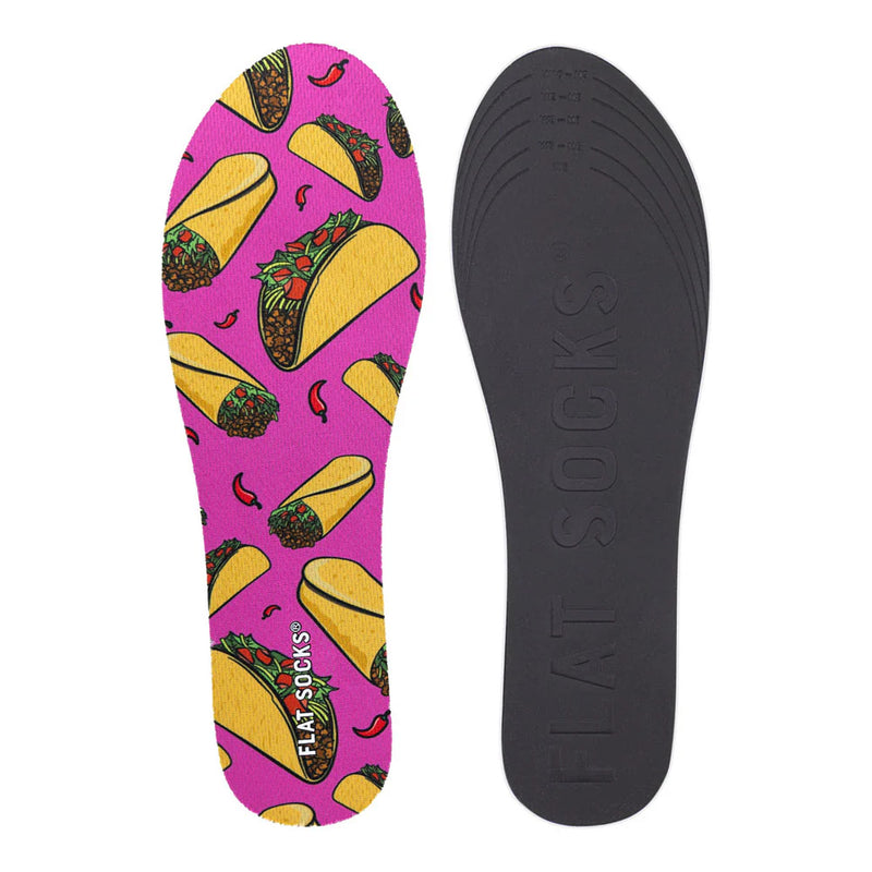 Flat Socks Taco `Bout It Pink Mesh Flat Sock SMALL