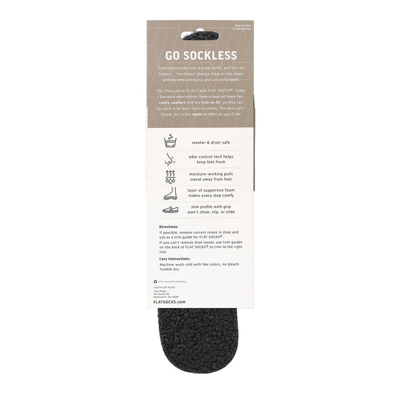 Flat Socks Black Curly Pile Flat Sock SMALL