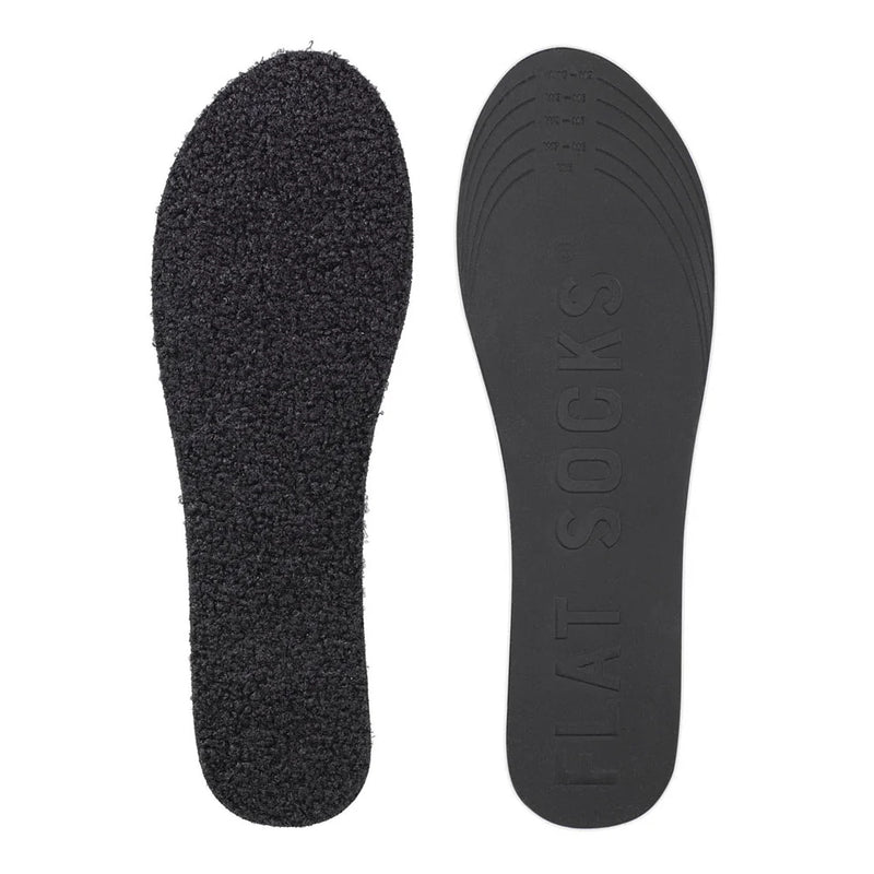 Flat Socks Black Curly Pile Flat Sock SMALL