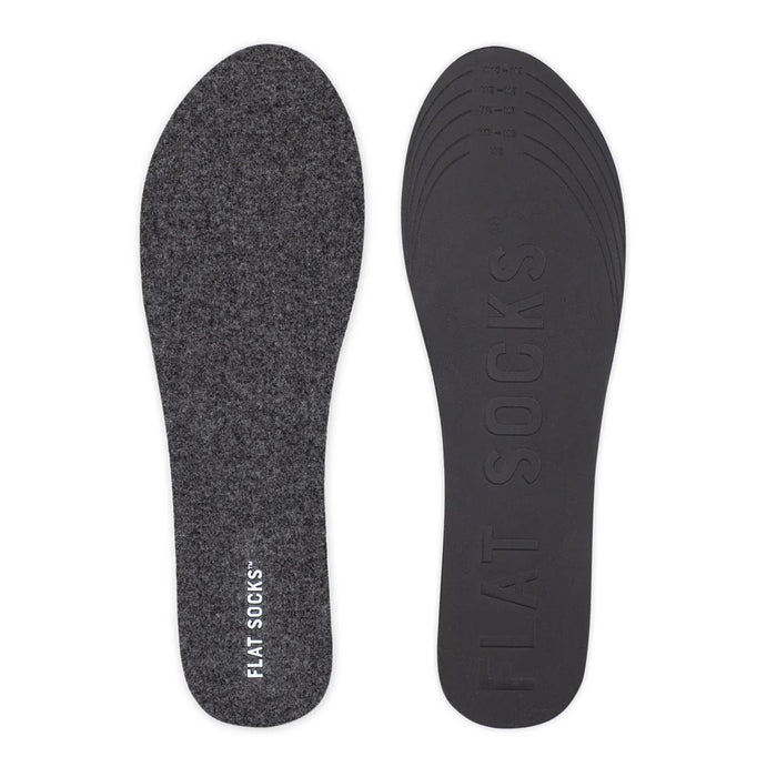 Flat Socks Dark Heather Grey Micro Wool Flat Sock