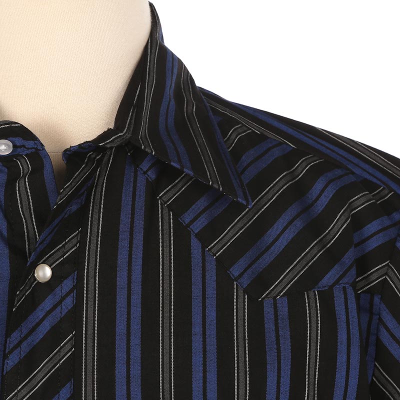 Wrangler Mens Sport Western Stripe Snap