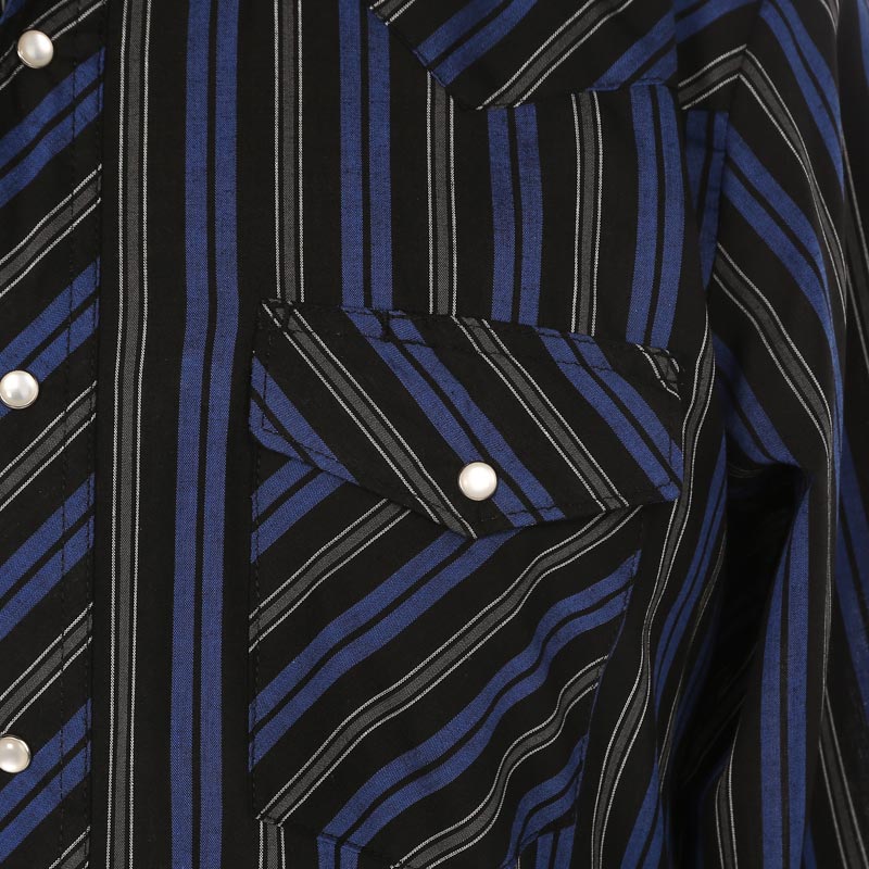 Wrangler Mens Sport Western Stripe Snap