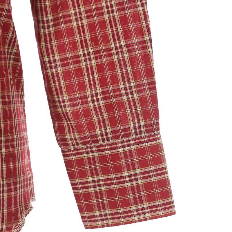 Wrangler Mens Sport Western Plaid Snap