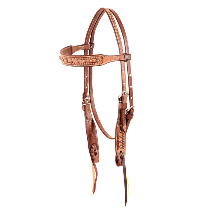 Browband Headstall with Copper Dots