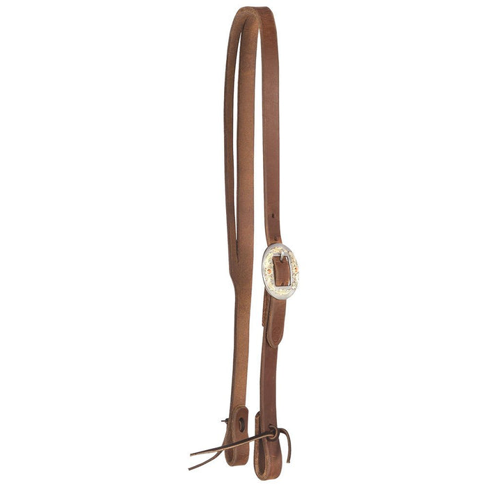 TLC Series Split Ear Oiled with Floral Cart Buckle Headstall