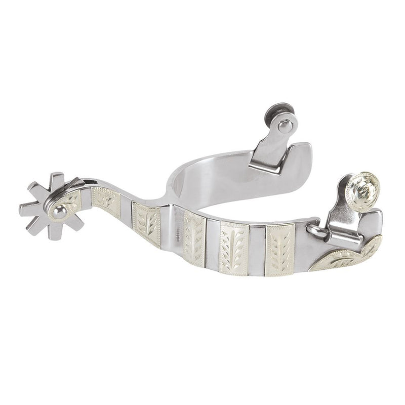 Mens Engraved German Silver Spur 2` Shan