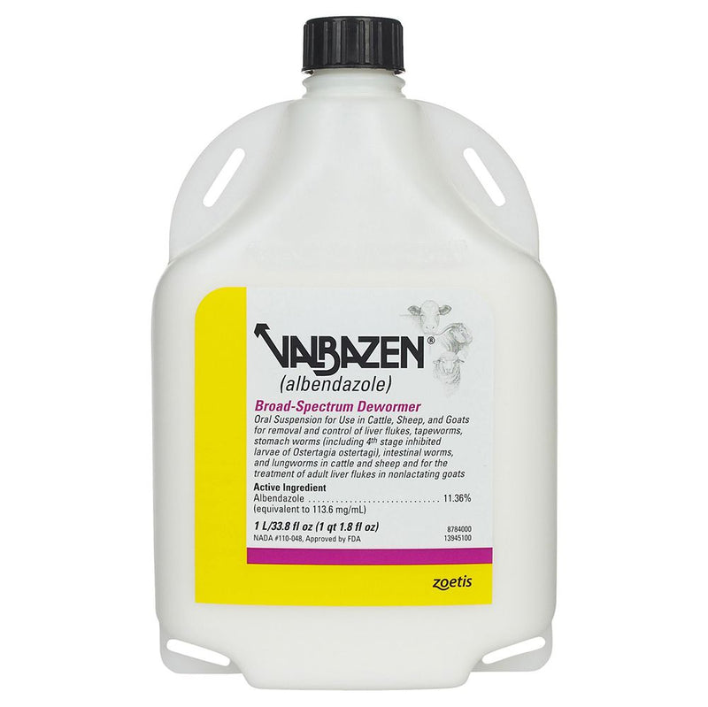 Valbazen Suspension Dewormer Drench 1 Liter