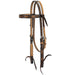 Turq Cross Floral Tooled Browband Headstall