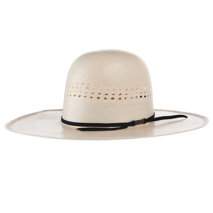 American Hats 7710 2 Cord Black Band 4 1/2in Brim Open Crown Straw Cowboy Hat