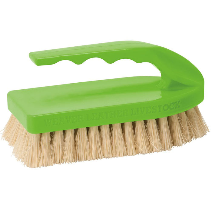 Leather Tampico Pig Brush with Handle Lime