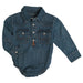 Infant & Toddler Long Sleeve Denim Bodysuit