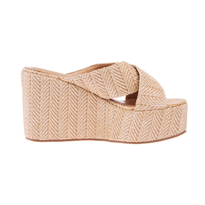 Shu Shop Women's Ludovica Natural Woven Wedge Shoe