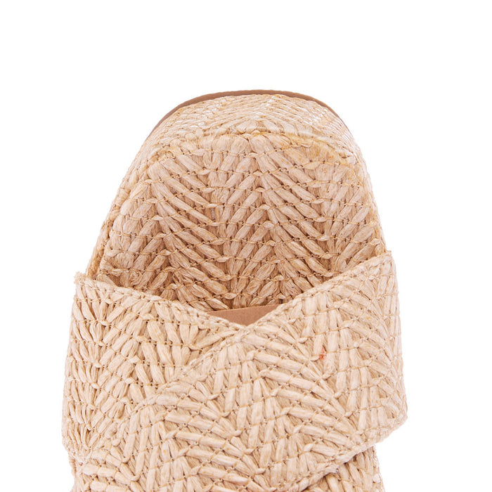 Shu Shop Women's Ludovica Natural Woven Wedge Shoe
