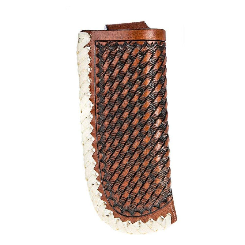 Twisted X Cognac/Basketweave Knife Sheath XW3-3