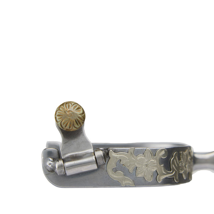 Tough 1 Roller Ball Sweet Iron Spur with Floral Design