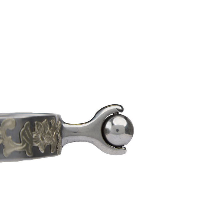 Tough 1 Roller Ball Sweet Iron Spur with Floral Design
