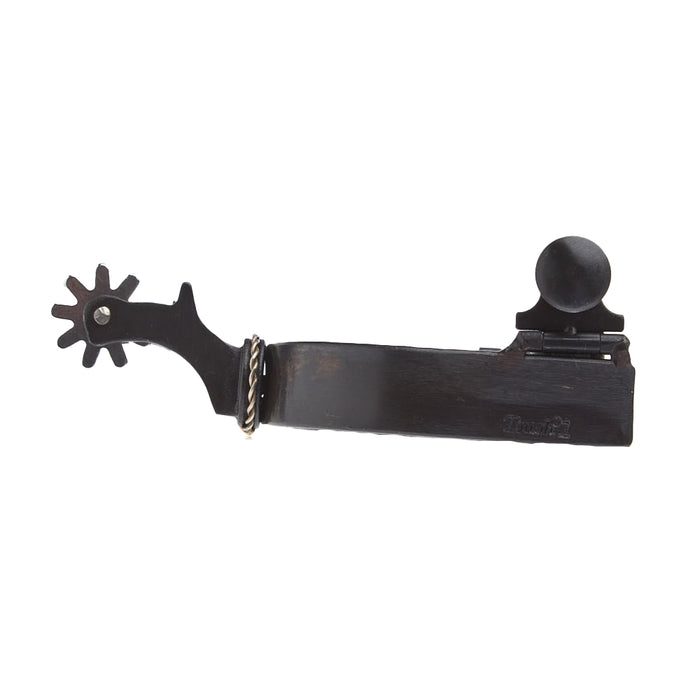 Tough 1 Black Steel with Silver Floral Spur