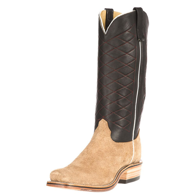 Men's NRS Ride Ready Mesquite Cowhide Roughout w/Black Red Stitch Top