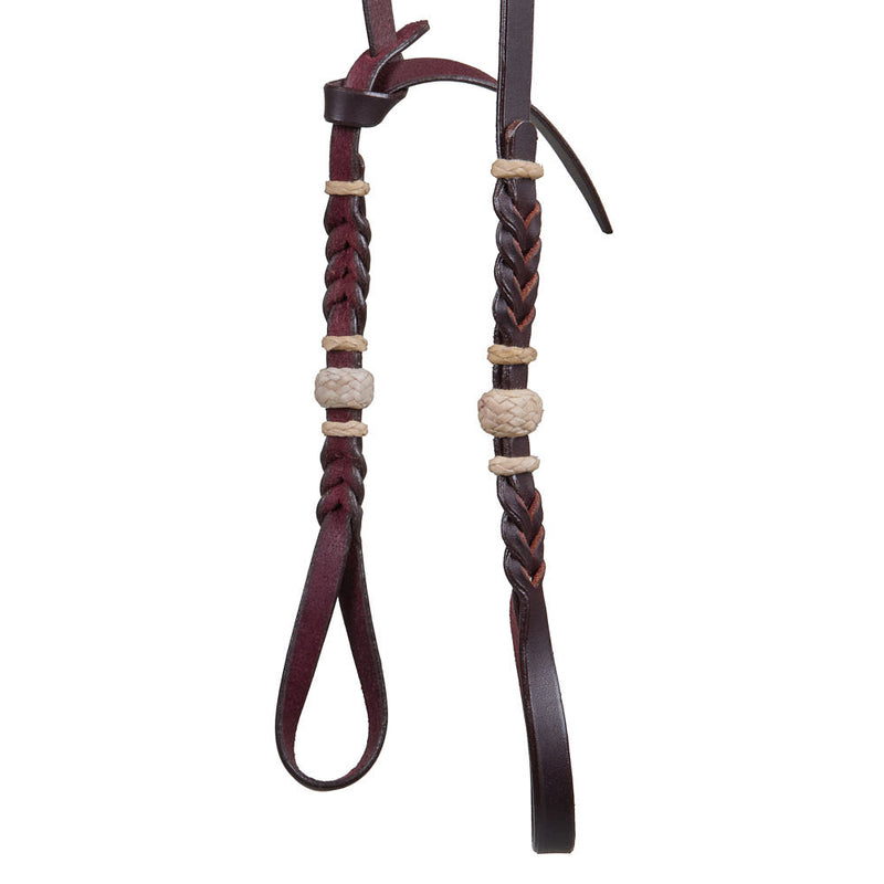 NRS Latigo Leather Bosal Hanger with Rawhide Accents
