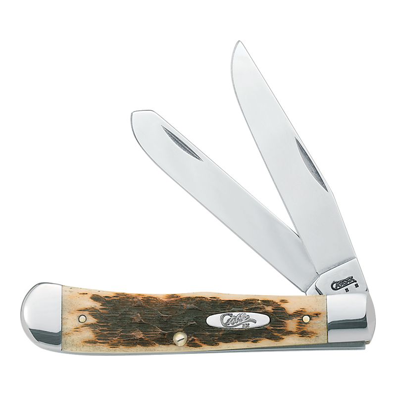 Amber Bone Trapper Knife