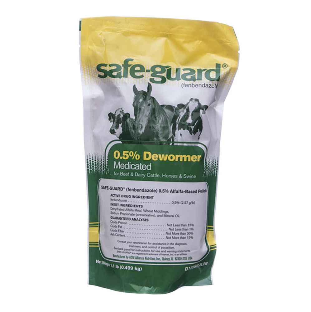 Merck Animal Health Safe Guard Dewormer 05 Alfalfa Based Pellets 1lb